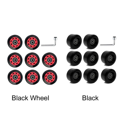 8 Pack Roller Skate Wheels With Bearings Installed For Outdoor And Indoor Use On Quad And Double Row Skates 82A Hardness 58x32Mm