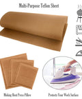 PTFE Teflon Sheet Nonstick Oven Liner Barbecue Grill Mat 16x24 Inch 40x60cm 3 Pack with iron and BBQ icons