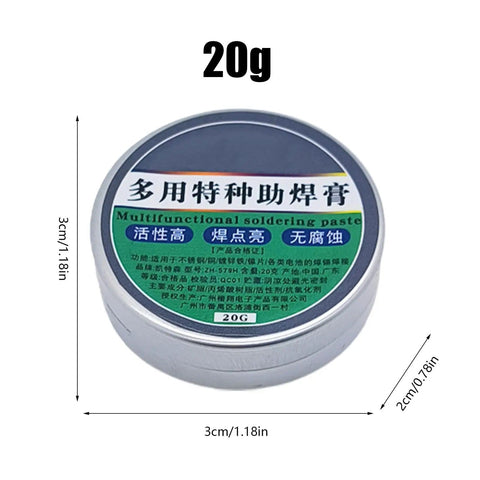 Flux Gel For Soldering Pro Level Ease Precision Paste tin 20g with label in multiple languages
