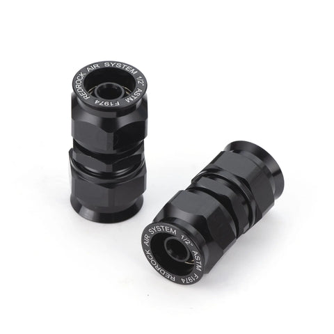 RedRock Air System 3/4 in union air fittings, 2 pcs, black finish for 3/4 in ID tubing