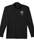 Cool Machinist Gifts For Him: Gauge Square And Vise Tool Set With Stylish UV Protective Quarter-Zip Top, black long sleeve shirt.
