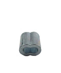 Mil Spec Zinc Plated Copper Swage Sleeves Clip and Ferrules One Quarter Inch Oval Duplex Wire Rope Cable Crimping Loop Fittings Heavy Duty Pack of Ten For Galvanized and Stainless Steel Wire, 1/4 in oval sleeve
