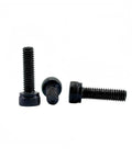100 Pack M4 X 12mm Hex Socket Head Cap Screw Bolts 12 9 Grade Black Oxide Alloy Steel Metric Fasteners showing three bolts