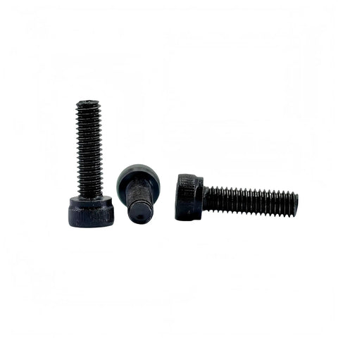 100 Pack M4 X 12mm Hex Socket Head Cap Screw Bolts 12 9 Grade Black Oxide Alloy Steel Metric Fasteners showing three bolts