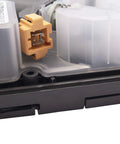 Close-up of Dishwasher Detergent Dispenser Replacement Model Specific Right Fit For WD12X24058 showing solenoid and connection port
