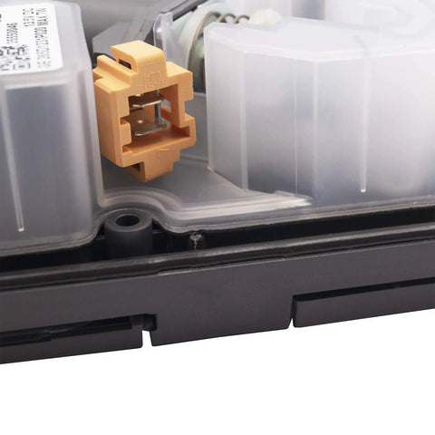 Close-up of Dishwasher Detergent Dispenser Replacement Model Specific Right Fit For WD12X24058 showing solenoid and connection port