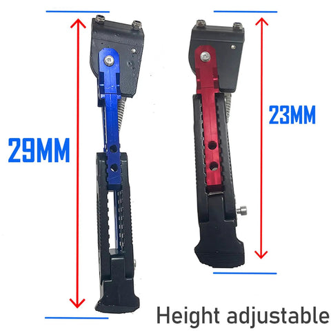 Universal Kickstand Bracket For Motorcycles Dirt Bikes And Scooters With 55mm Hole Spacing, Heavy Duty Steel, Height Adjustable