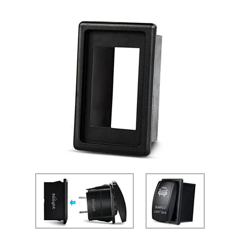 Led Light Bar Switch Holder Panel Kit For Automotive Mounting Rugged ABS Plastic Black Toggle Switch