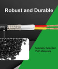 Premium 18 Gauge 2 Conductor Shielded CNC Wire 25 Feet Copper Cable materials and design highlighting durability.