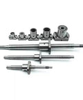 1 Piece Mini Ball Screw With SFK Nut For 3D Printers, Precision Thread, 6mm 8mm 10mm Options, 100mm To 200mm Lengths shown with components