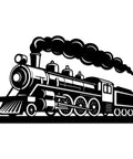 Locomotive Metal Wall Art In Matte Black For Living Room Office Or Bar A Vintage Rustic Sign And Industrial Decor That Pops Durable