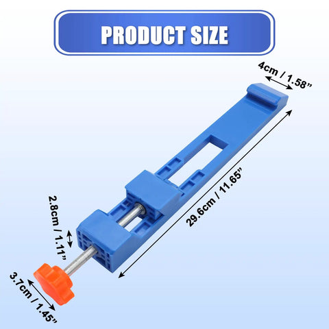 Beast Mode Adjustable Base Guide For Electric Circular Saws And Track Rail Saws with size dimensions in blue