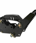 Side view of Heavy Duty Backhoe Thumb Excavator Claw For Three And A Quarter Inch Boom Width Machines Rugged Tractor Attachment