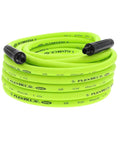 ZillaGreen Air Hose Three Eighth Inch By Fifty Feet With Quarter Inch MNPT Fittings coiled on white background