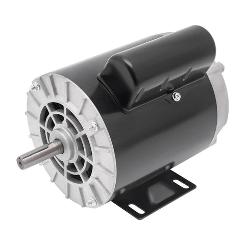 Half Horsepower Single Phase Electric Motor With 3450 RPM 115 To 230 Volt IP23 Protection Beefy Workhorse Build For Metal Cutting Machines Pumps And Fans, black