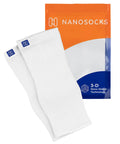 Toeless Compression Socks For Neuropathy Relief And Plantar Fasciitis, Unisex Medium White, 1 Pair, with packaging.