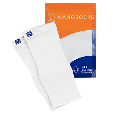 Toeless Compression Socks For Neuropathy Relief And Plantar Fasciitis, Unisex Medium White, 1 Pair, with packaging.