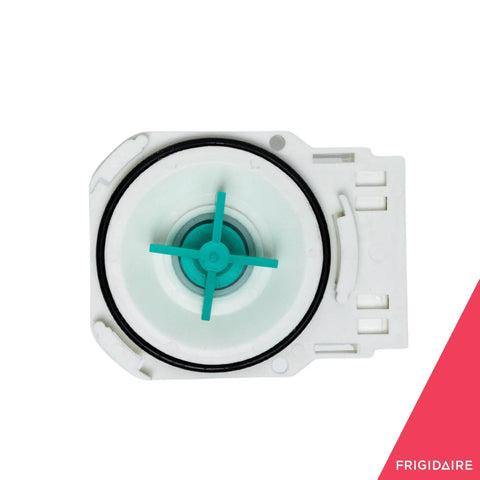 Top view of Drain Pump Replacement For Dishwashers A00044305 Compatible White, round with teal center component.