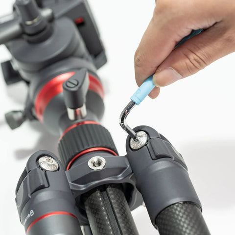 Using Color Coded Ball End Hex Key Set, Metric 1.5-10mm, 9-Piece Long Arm Allen Wrench Kit For Tight Spaces on tripod bolt