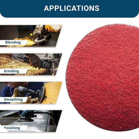3 Inch Quick Change Ceramic Sanding Discs For Drill And Die Grinder Badass 24 Grit Heavy Duty Ceramic Pads for blending, grinding, smoothing, and finishing.