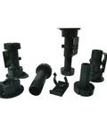 Beefed-Up Black Cabinet Leveler Legs Set 12 Pack Each Leg Supports 330 Lb Adjustable From 3 7/8 In To 5 3/8 In Components