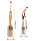 Two Piece Wood Handle Deck Paint Brush Set With Synthetic Bristles For Staining Fence And Wall Oval Shaped Professional Brushes