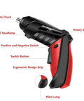 Killer 3.6V Cordless Electric Screwdriver Kit With Mini Drill Bits And One Touch Switch For Super Easy Diy Fixes Wall Mounting And Tiny Furniture Build Compact handheld power driver tool with ergonomic grip and LED headlamp.