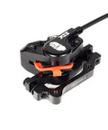 Hydraulic Disc Brake Set For Mountain Bikes And All Bike Types Left Rear 1450mm Hose, dual piston caliper, black finish