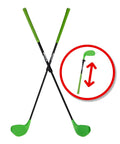 Telescopic Golf Club Set 2 Pack With Oversized Head For Max Forgiveness Adjustable Length 46 To 83 Centimeters Ideal For Kids And Adults
