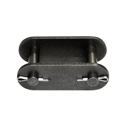 Close-up of Two Piece C2080H Conveyor Roller Chain Beefy Heavy Duty Connecting Link For 2 Inch Pitch Premium Carbon Steel Construction