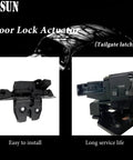Heavy Duty Rear Tailgate Trunk Lock Actuator Latch Assembly Plug And Play Replacement For Chevy Suburban Tahoe Yukon Escalade Encore Trax Sonic close-up view showing installation details.