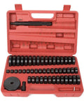 52 In 1 Custom Bushing Driver Tool Set Pro Grade All In One Kit With 49 Interchangeable Discs in red case