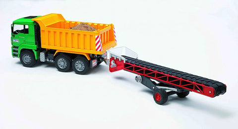 1 16 Scale German Made Hand Crank Conveyor Belt Toy Model With Height Adjustable Chassis And V Shaped Striped Belt 