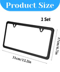 Stainless Steel License Plate Frame With Slim Two Hole Design Flat Plate Holder That Keeps It Clean And Rust Free