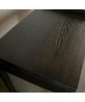 Close-up view of solid oak veneer surface on L Shaped Lift Top Standing Desk 56 Inch Wide Hardwood Corner Workstation.