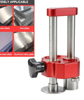 Sheet Metal Roller And Bender, 0 To 100 Degree Angled Bending Tool for metal sheets, red portable tool with plates chart.