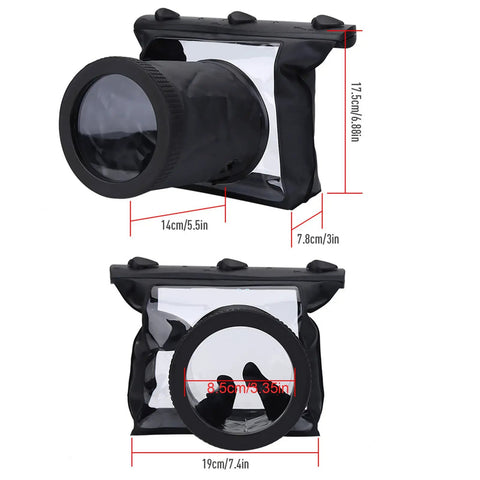 Underwater DSLR Housing for Deep Sea Capture Gear, 20 Meter Depth Rating Waterproof Case With Full Access to Camera Controls