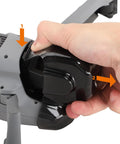 Hand placing Anti Scratch Gimbal Lens Cap For Air 3S Drone Protective Cover Durable PC Material Easy Snap On Full Lens Protection