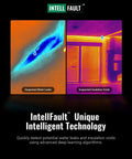 F2W Thermal Imaging Camera With Live Super Resolution Converts 256x192 IR To 640x480 Clarity Crystal Clear Night Vision 6 Inch Display Portable Thermal Camera For Home Roofing Electrical Inspections showing leak and insulation checks