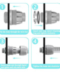 Step-by-step guide for installing Twenty Pack Half Inch Liquid Tight Connectors Tough As Nails Nylon Flexible Conduit Fittings.