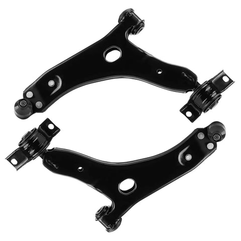 Ford Focus Front Lower Control Arms With Ball Joints Kit For 2004 2011 Models Left And Right Suspension Arms Beefed Up Durable Replacement Includes K80407 K80408 Bolt On Easy Install Direct Fit, black metal pair