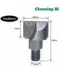 Heavy Duty 10mm Shank Screw Thread CNC Bottom Cleaning Router Bit For Precision Wood Carving And Flat End Mill Slotting To Clean Up Floors Like A Boss, 10x26mm size.