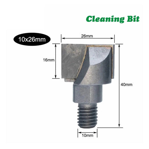 Heavy Duty 10mm Shank Screw Thread CNC Bottom Cleaning Router Bit For Precision Wood Carving And Flat End Mill Slotting To Clean Up Floors Like A Boss, 10x26mm size.