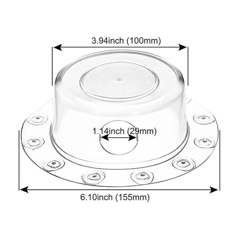 Bathtubs Drain Stoppers with Leakproof Designs, Clear, measuring 6.10 inches, low profile design for easy installation.