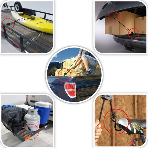 Heavy Duty Kayak And Canoe Tie Down Straps With Ratchet Pulley Rope Hanger, 12 Feet, 2 Pack securing gear on vehicles