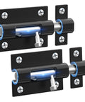 Two Pack Door Lock Latch Slide With Keyless Entry For Inside And Outside Doors Barrel Bolt Thickened Heavy Duty Steel