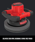 10 Inch Corded Polisher With 2800 OPM For A Swirl Free Finish, Variable Speed Dial, Contoured Overmolded Grip, Versatrack Compatible