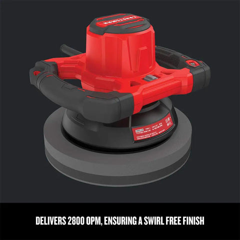 10 Inch Corded Polisher With 2800 OPM For A Swirl Free Finish, Variable Speed Dial, Contoured Overmolded Grip, Versatrack Compatible