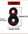 48 Piece Rock Solid Figure Eight Tabletop Fasteners Heavy Duty 12 Gauge Steel Desktop Connector Brackets dimensions 33mm x 2cm in black