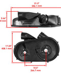Replacement Cvt Clutch Cover Kit For Polaris Ranger 900 Xp And Crew 2013 To 2019, black plastic, dimensions shown.